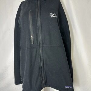 Patagonia Men's Size XL  Black  Fleece Full Zip Jacket  LOGO SAMUEL ADAMS